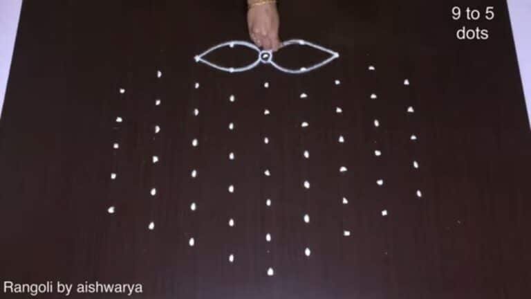 9-to-5 dot birds kolam
