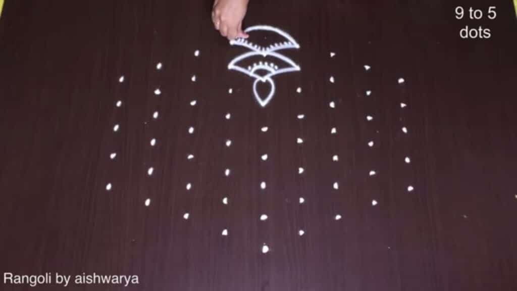 9-to-5 dot Diwali kolam