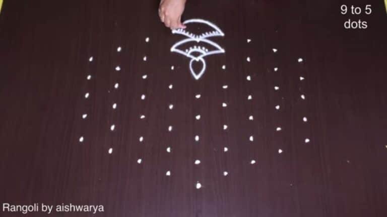 9-to-5 dot Diwali kolam