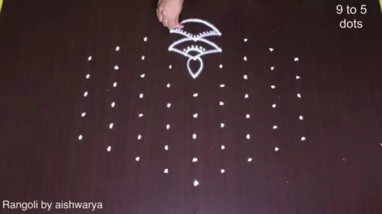 9-to-5 dot Diwali kolam