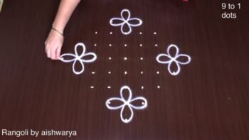 9×1 Dots New Flower Kolangal