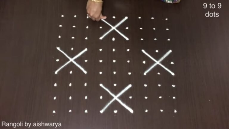 9×9 Krishnastami Rangoli Small