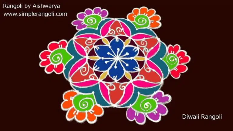 Step-by-step Aadi Matham Special Kolam tutorial