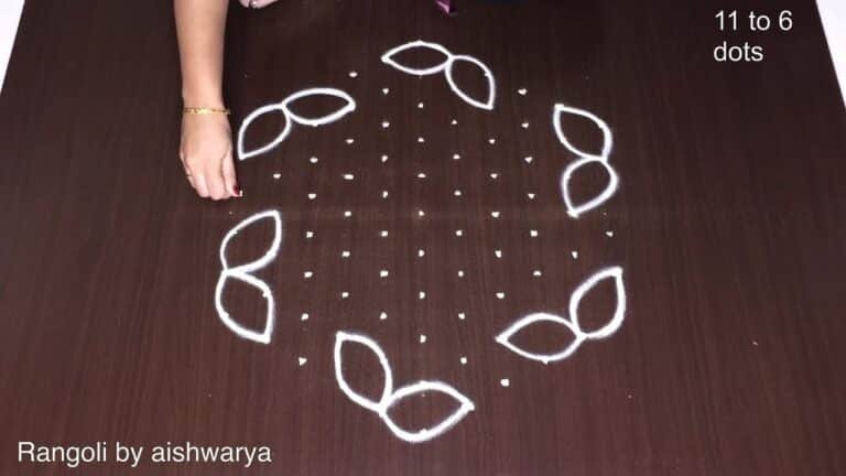 11-to-6 dot alpona