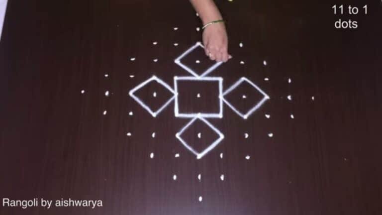 12 diyas rangoli