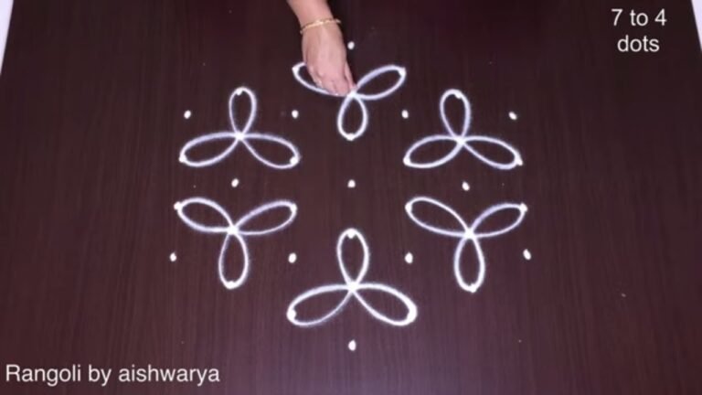 Amazing 7 Dots Rangoli Kolam