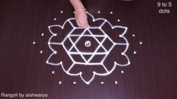 Amazing Big Star Muggulu Designs