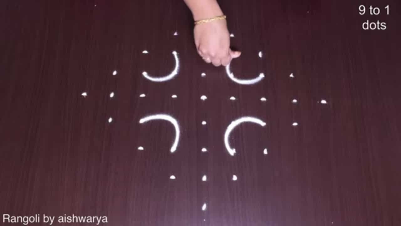 Amazing Diya Rangoli Kolam