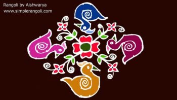 Amazing Four Birds Kolam