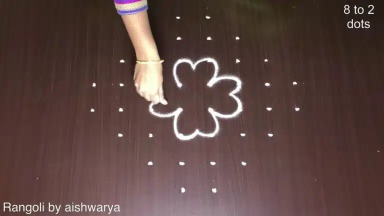 four lotus rangoli