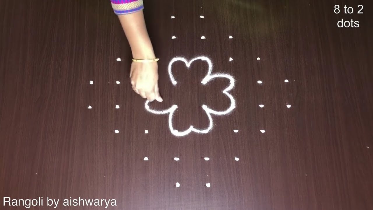 Amazing Four Lotus Rangoli