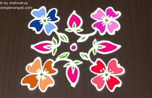 Amazing Friday Muggulu With 5-5 Dots