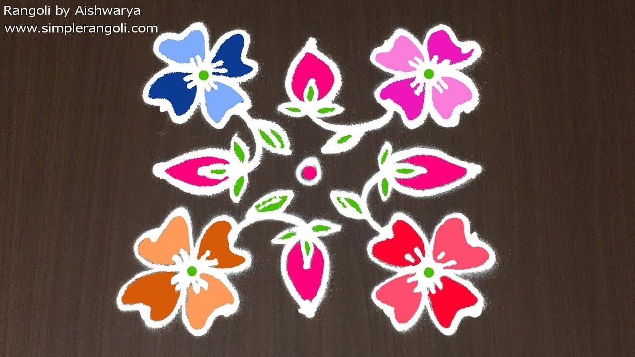 Amazing Friday Muggulu With 5-5 Dots