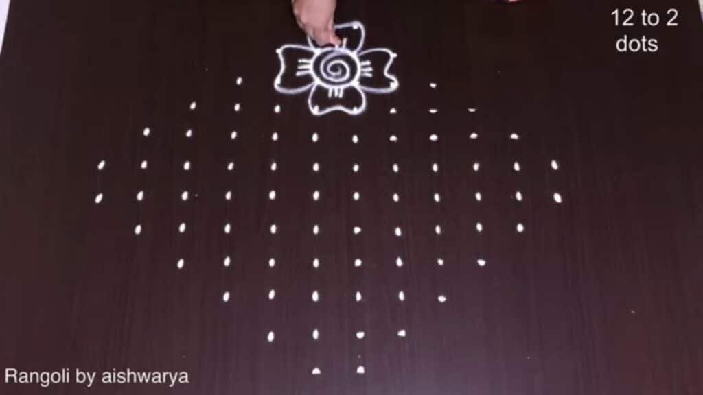 12×2 dots Friday rangoli