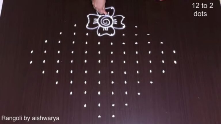 12×2 dots Friday rangoli
