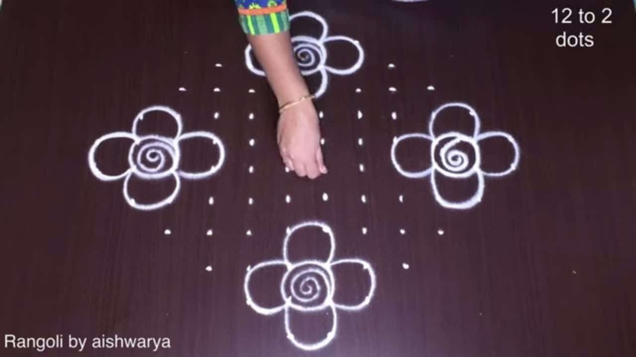 Amazing Hand Rangoli Diya