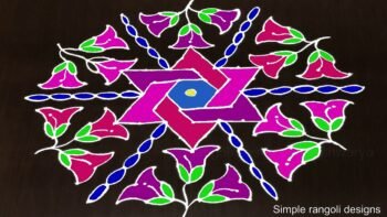 Amazing Newyear Kolam 15 to 8