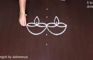 Amazing Small Deepam Muggulu Easy