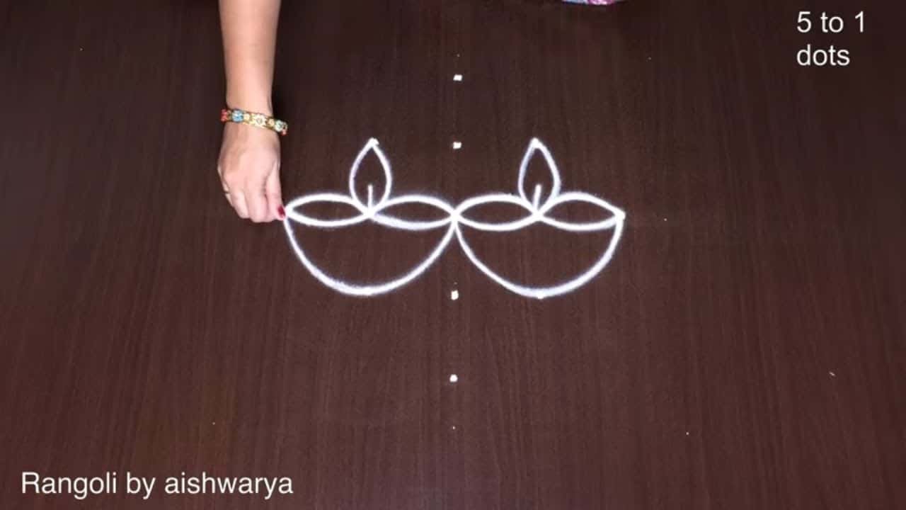 Amazing Small Deepam Muggulu Easy