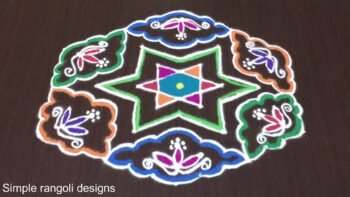 Amazing Star Rangoli Designs