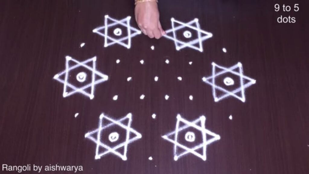 star and diya rangoli
