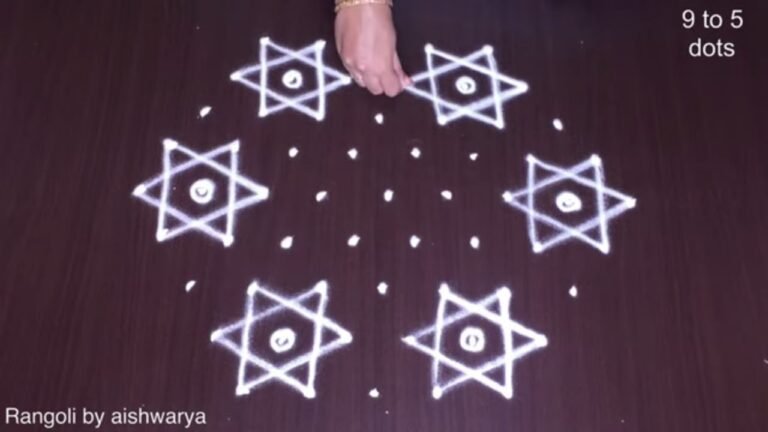 star and diya rangoli