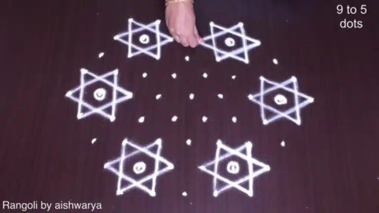 star and diya rangoli
