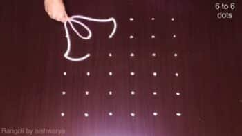 Andamaina Puvvula 6 Into 6 Cute Kolam