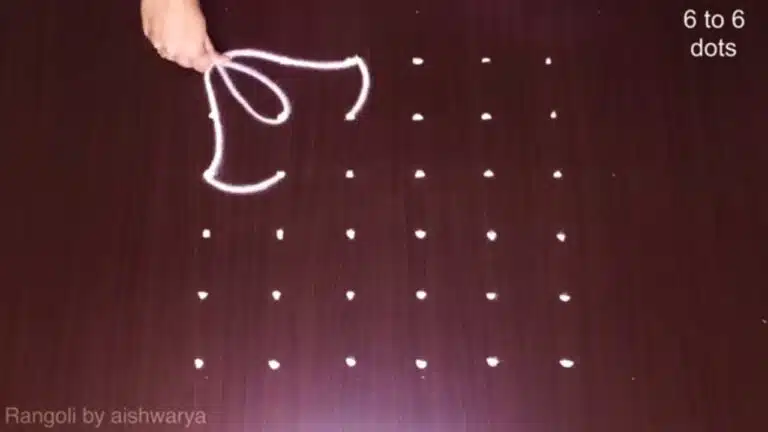 Andamaina Puvvula 6 Into 6 Cute Kolam