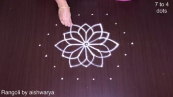 Astadala Padmam Rangoli Simple