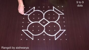 Attractive 9 to 9 Dots Kolam
