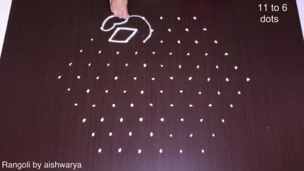 Attractive Rangoli With Six Ducks