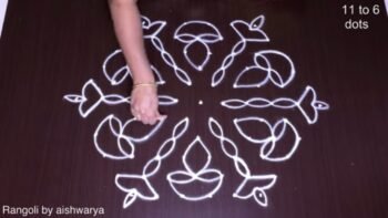 Attractive Unique Twelve Diyas Kolam