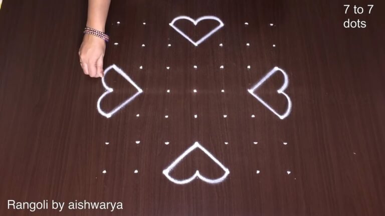 7×7 dots kolam