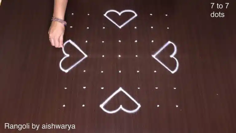 Awesome 7x7 Dots Kolam