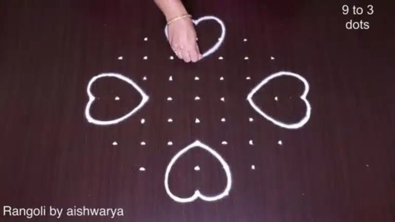 9×3 dots kolam