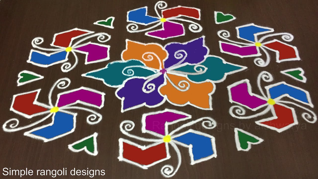 Awesome Flower Rangoli Designs