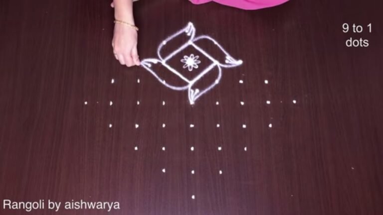 9 dots rangoli