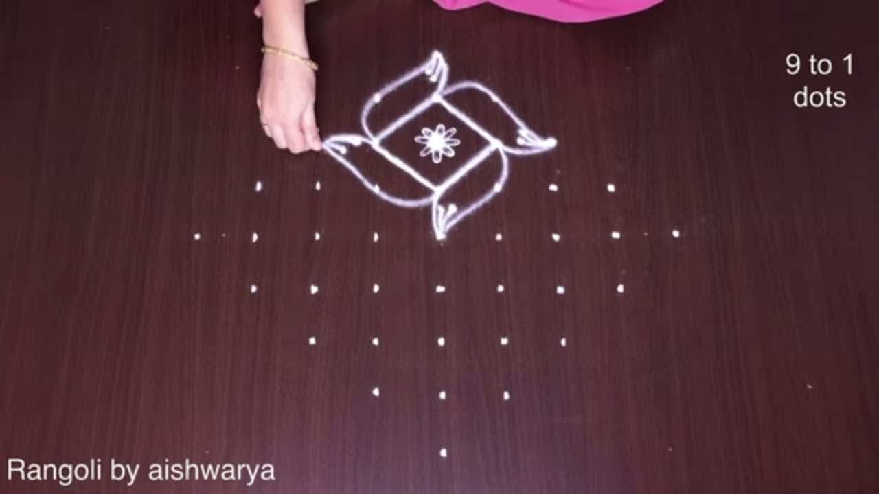 Awesome Rangoli Desings 9 Dots