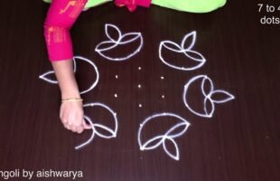 Basic 7-4 Dots Friday Rangoli
