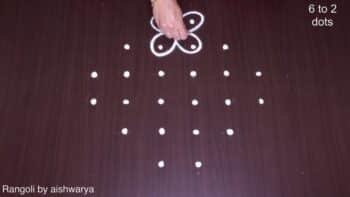 Basic Chinna Muggulu Kolangal 6x2x2dots Chitti