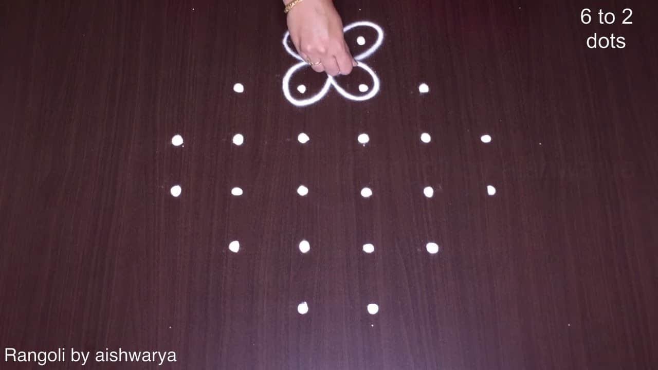 Basic Chinna Muggulu Kolangal 6x2x2dots Chitti