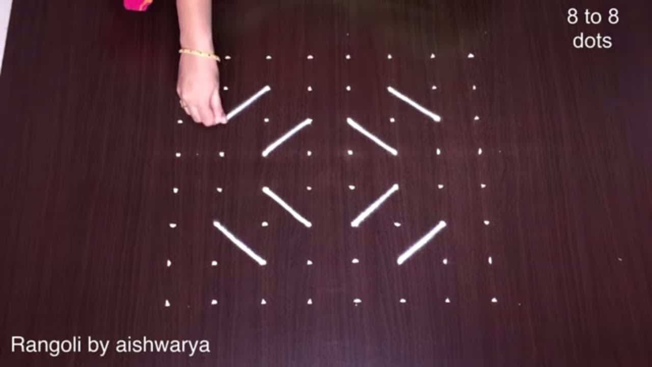 Basic Line Kolams Designs