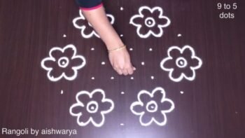 Beautiful Amazing Flower Kolam Designs