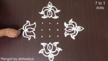 Beautiful Birds Kolam Chukki Rangoli