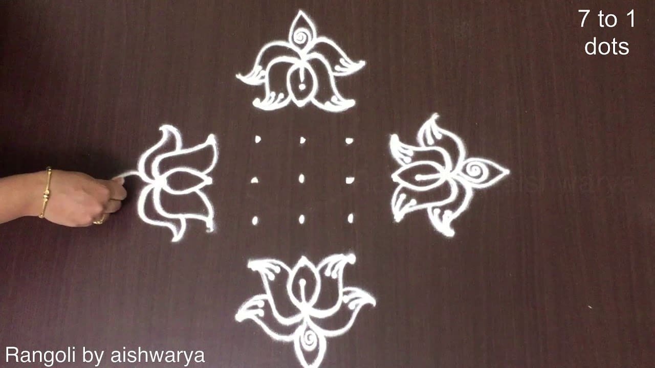 Beautiful Birds Kolam Chukki Rangoli