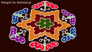 Beautiful Butterfly Colour Rangoli