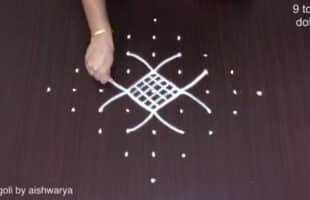 Beautiful Creative Muggulu Deepawali