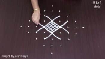 Beautiful Creative Muggulu Deepawali