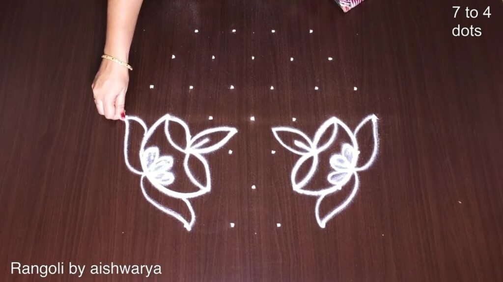 7×4 dots rangoli